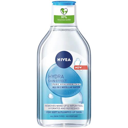 Nivea Hydra Skin Effect Pure Hyaluron All-in-1 Micellar Water Νερό Προσώπου για Καθαρισμό, Ντεμακιγιάζ & Αναζωογόνηση σε Όλους τους Τύπους Επιδερμίδας 400ml